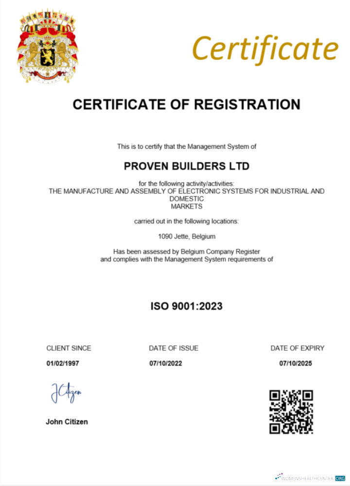 Download Belgium certificate of registration Word and PDF template Photoshop template